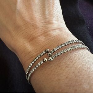 Silver Minimalist Double-Strand Bracelet